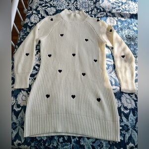 Miami x Francesca's Heart Knit Sweater Dress